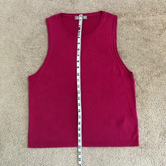 J Crew Pink Ribbed Lyocell Tencel Blend Sweater Tank XL - Picture 9 of 11